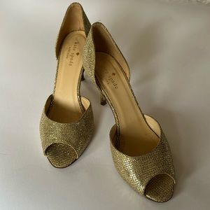 Kate Spade New York D’Orsay gold glitter women's Pump size 7
